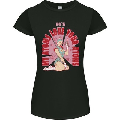 My Atoms Love Lustig Physik Valentinstag Damen Petite Schnitt T-Shirt