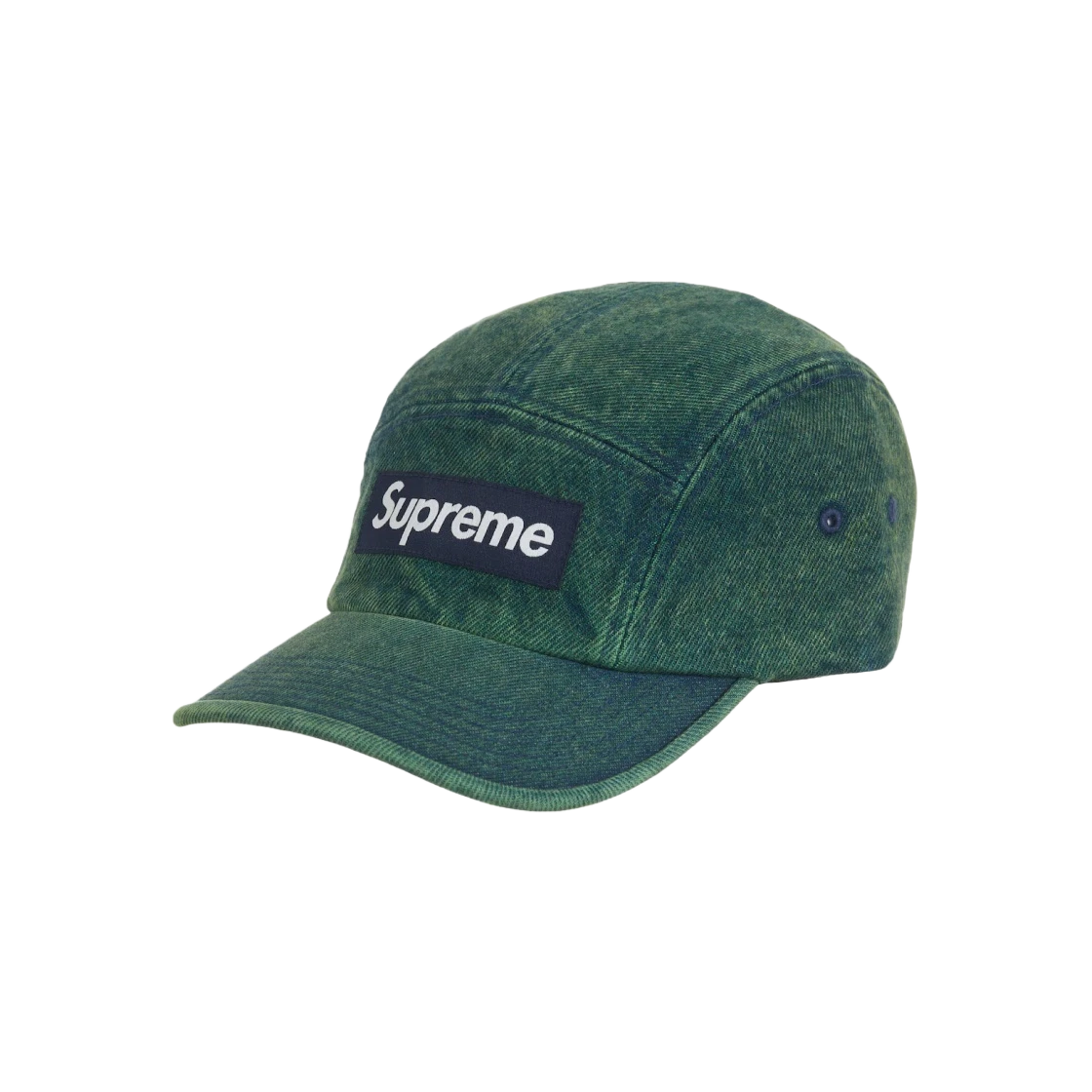 Casquette de camp Supreme Denim surteinte verte   23SS