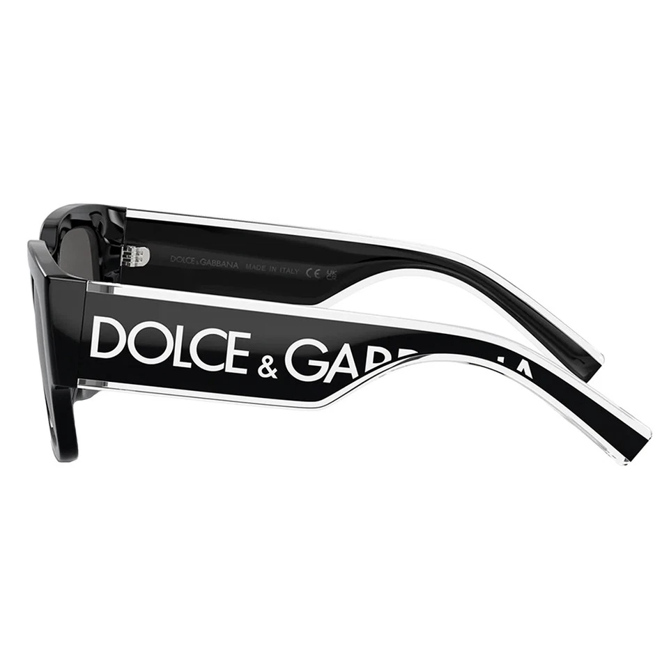 Gafas de sol Dolce & Gabbana DX 6004 501/87 negras cuadradas de plástico lentes grises Foto 3 de 3