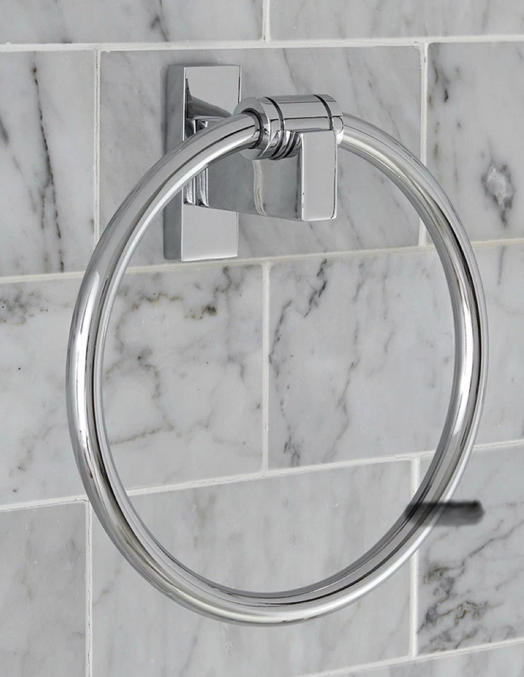 NEW Pottery Barn Hewitt Towel Ring Chrome - Retired - Image 2 of 3
