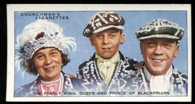 Tabakkarte, Churchman, IN TOWN TONIGHT, 1938, Pearly King Queen & Prince, #32