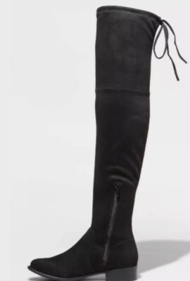 black microsuede boots