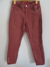 Vintage Guess Los Angeles 1981 Pants Ankle 28 Rare Super Skinny Low Rise burgund