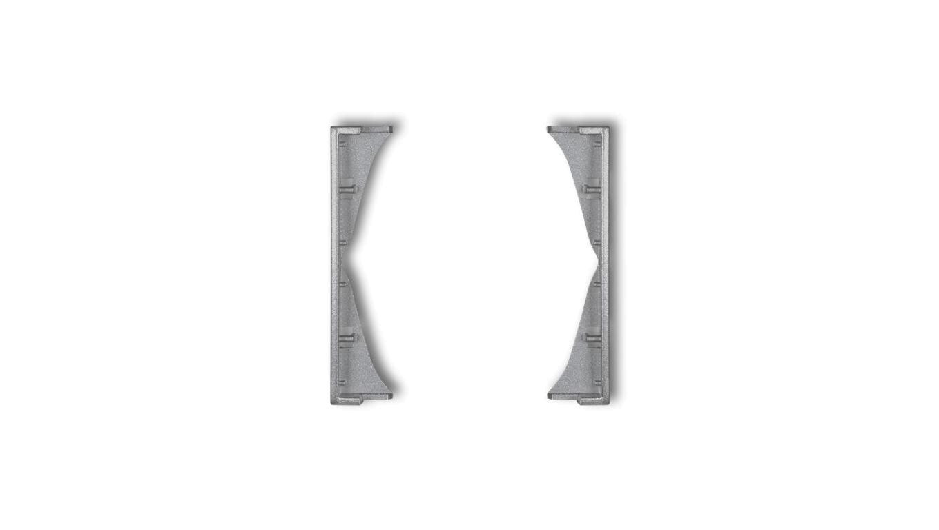 MINI Intermediate frame for double sockets, silver metallic 7MRP-2 /T2UK