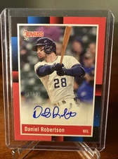 Daniel Robertson #’d /99 2022 Donruss Baseball Retro 1988 Auto #R88S-DR Brewers