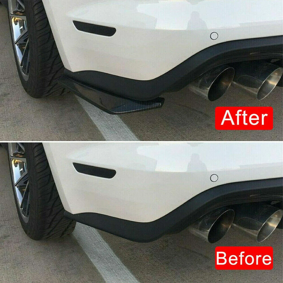 Спойлер для заднего бампера Chrysler 200 300 Canard разветвитель губ глянцевый черный 2x - Изображение 3 из 4