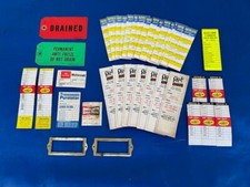 Lot of 36 NOS Vintage Autolite Grizzly Service Station Oil Change Service Tags