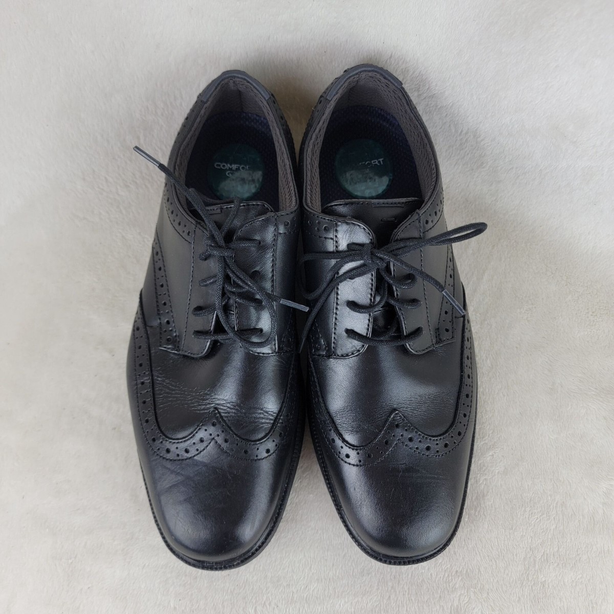 Nunn Bush Men’s Wingtip Oxford Dress Shoes Size 13M Black Leather Comfort Gel Nunn Bush Black Leather Oxfords Mens Size 13 M Square Toe  main image 4