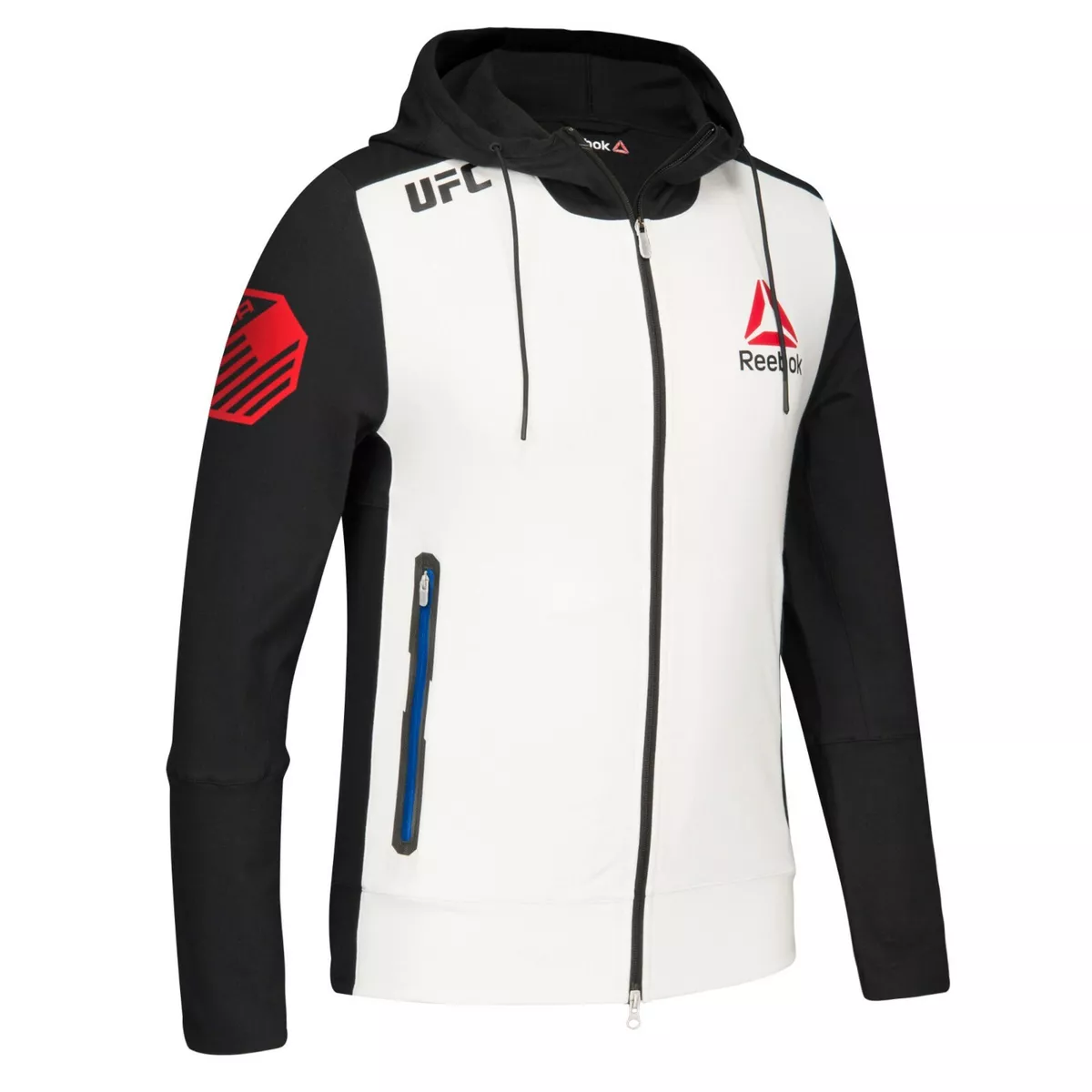 Stipe Miocic Reebok UFC Fight Kit Full Zip Official Black Walkout Hoodie