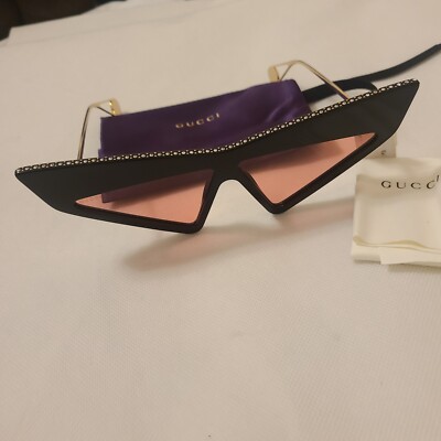 GUCCI Hollywood Forever GG0430 Black Pink Crystal Cateye  display picture 1