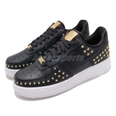 nike air force 1 black gold stars