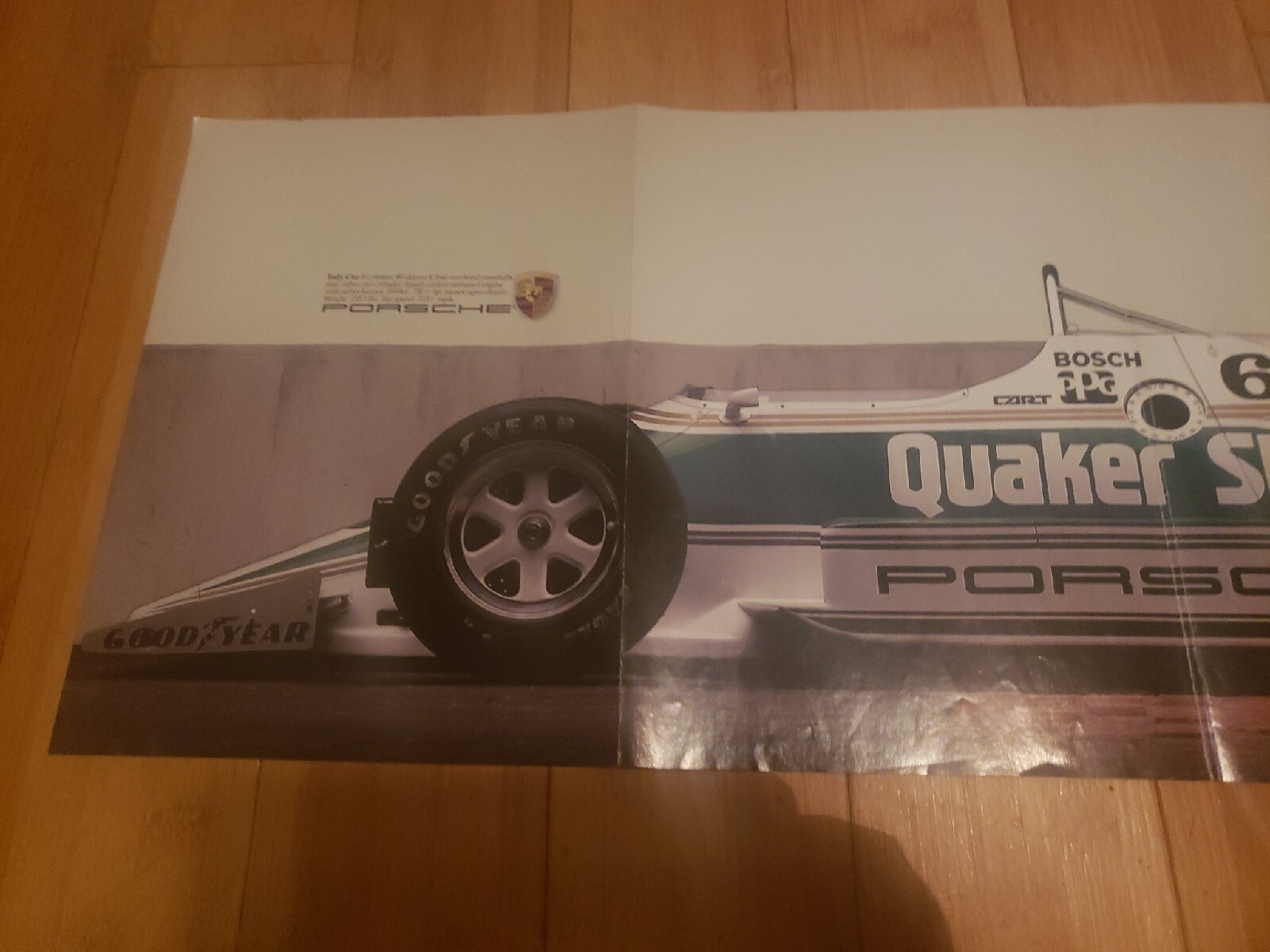 Porsche Quaker State Indy Car Poster Large Decor Vintage eBay