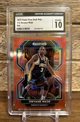 2022-23 Panini Prizm Draft Picks #16 Dwyane Wade CGC 10 Gem Mint Red Prizm /299