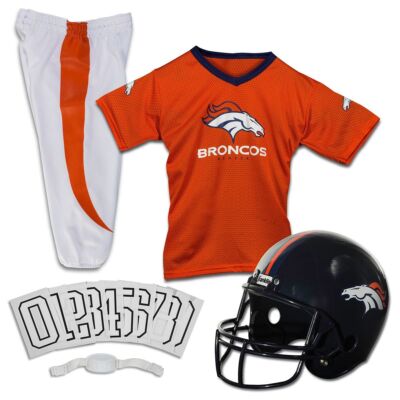 Denver Broncos Kids NFL 7pc Deluxe Football Uniform Set, Small | eBay