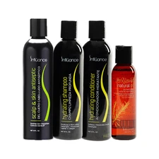 Influance Scalp Skin Antiseptic 8oz, Hydrating Shampoo Conditioner 8oz, Natural 