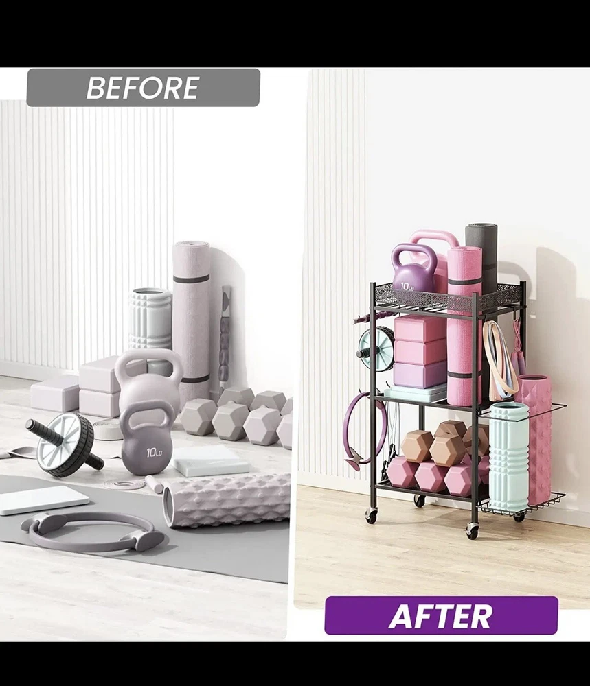 Yoga Mat Storage Rack, Home Gym Rack Holder, VOPEAK Yoga Mat Storage Rack, Home Gym Rack Holder, VOPEAK