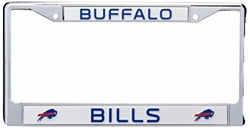 FANMATS Cadre de plaque d'immatriculation Buffalo Bills 15527 en métal chromé, couleurs de l'équipe, 15,9 x 31,1 cm