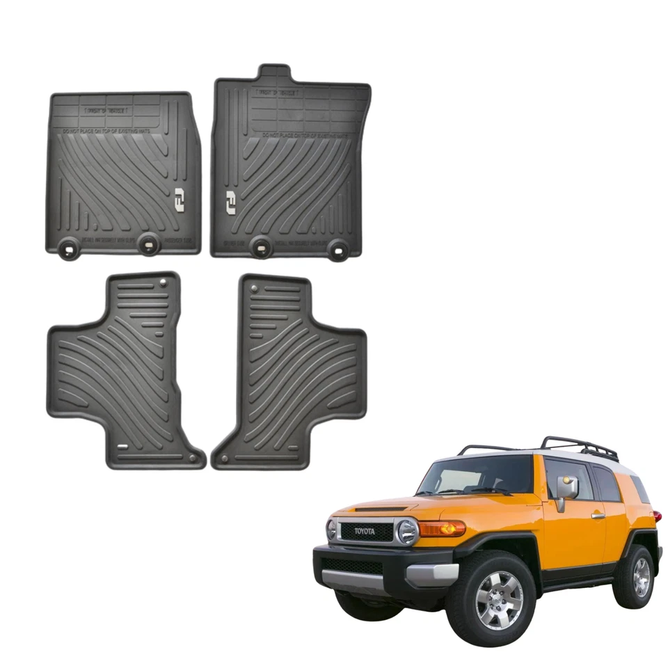 RUBBER FLOOR MAT SET 4 PCS FJ CRUISER 2007-2014 TOYOTA GENUINE - Image 2 of 4