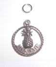 Vintage Hawaii Aloha Pineapple silver charm with extra split jump ring — photo 2