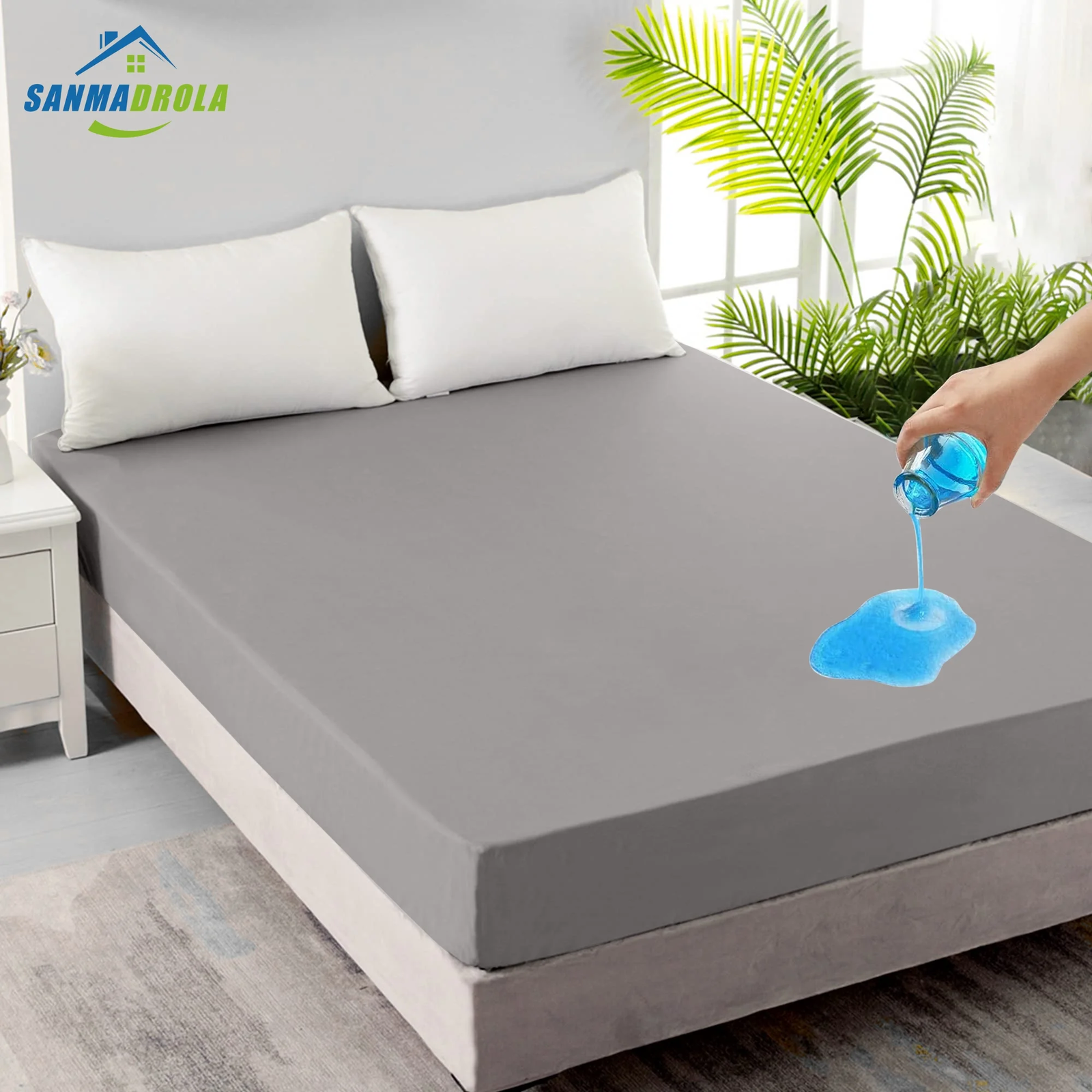 Mattress Protector 100% Waterproof Mattress Protector Premium Five-Sides TPU Mem-image