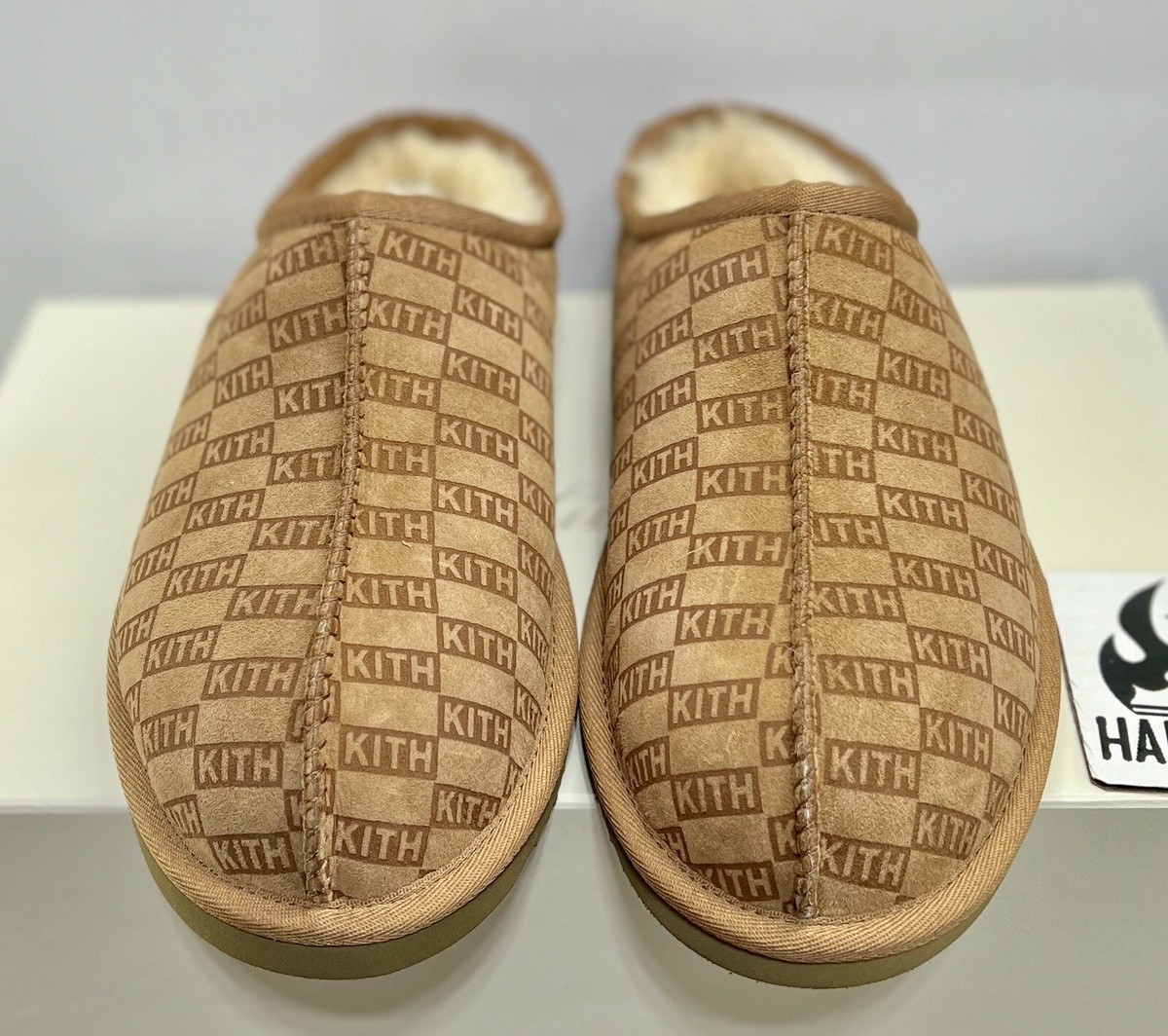 NEW Kithmas Monogram Shearling Slippers | Men's Size 8.5 NEW Kithmas Monogram Shearling Slippers | Men's Size 8.5