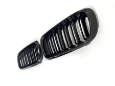 Gloss Black Blackout Dual Slats Grill Grille Fit 14-18 BMW X5 F15 15-19 X6 F16