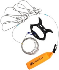 MIKADO FISCHGALGEN MIT SCHNUR, BEFESTIGUNGSGALGEN, 5 STÜCK KARABINER, WATANGELN