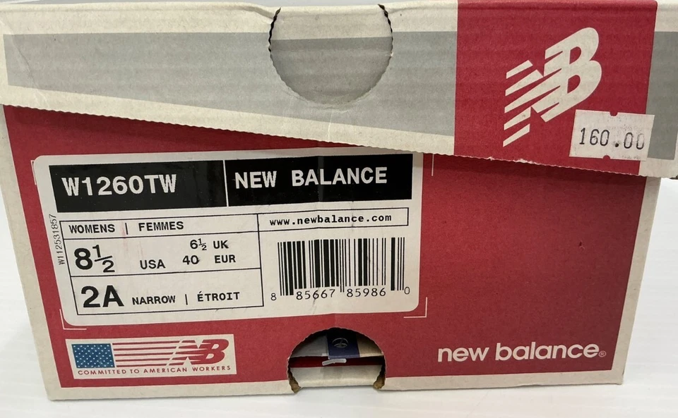 New Balance W1260TW Mujer’s Zapatos para Correr – Talla 8.5 2A Blanco Azul Malla NUEVO Foto 3 de 3