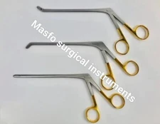 JMS Steel Disc Forceps Straight Orthopedic Instruments 6mm & 8mm. 3 pcs Gold