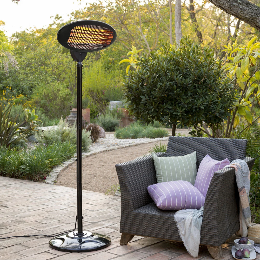 2KW Adjustable Garden Patio Heater Indoor Outdoor Electric Warmer Free  Standing | eBay