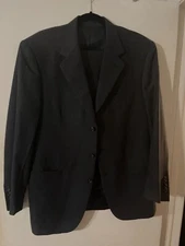 Christian Lacroix Homme Mens Three Button Suit Jacket Gray Tweed 50R