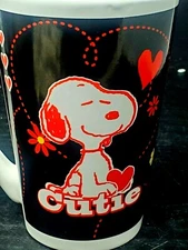 Snoopy Woodstock Coffee Mug Valentines Day Peanuts Worldwide LLC 14 Ounce *