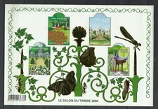FRANCE - 2008 Gardens - Salon du Timbre souvenir sheet #3429a - VF MNH