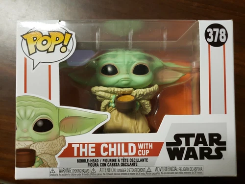 MANDALORIAN The Child with Cup FUNKO POP #378 Baby Yoda STAR WARS DISNEY
