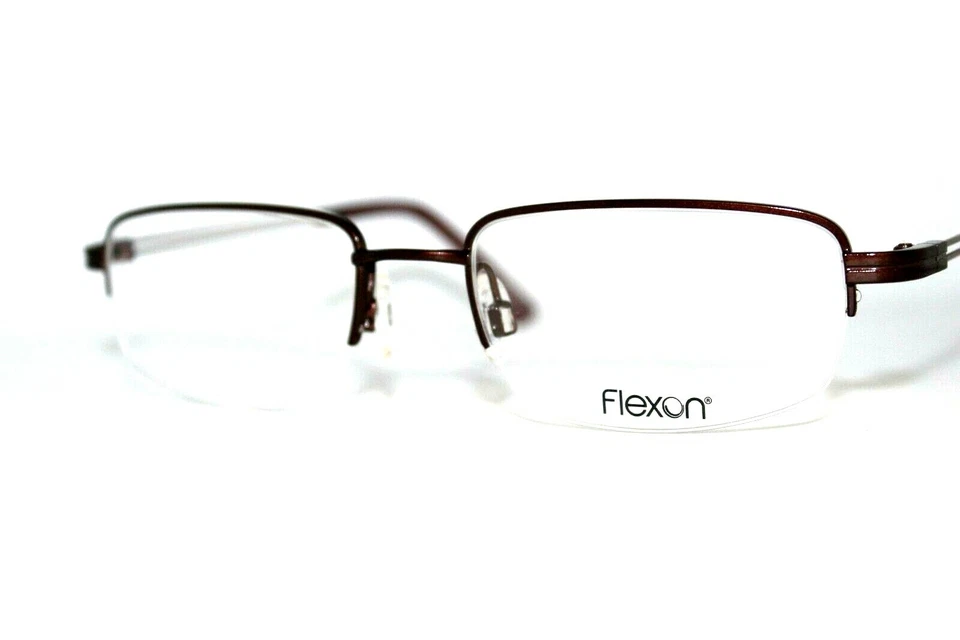 NEW FLEXON E1004 210 BROWN AUTHENTIC EYEGLASSES MEN'S FRAMES 51-19-140MM RX  - Image 2 of 4