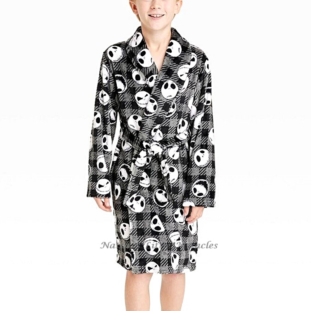 Nightmare Before Christmas Robe Jack Skellington Pajama Bathrobe Boy Girl  Disney | eBay