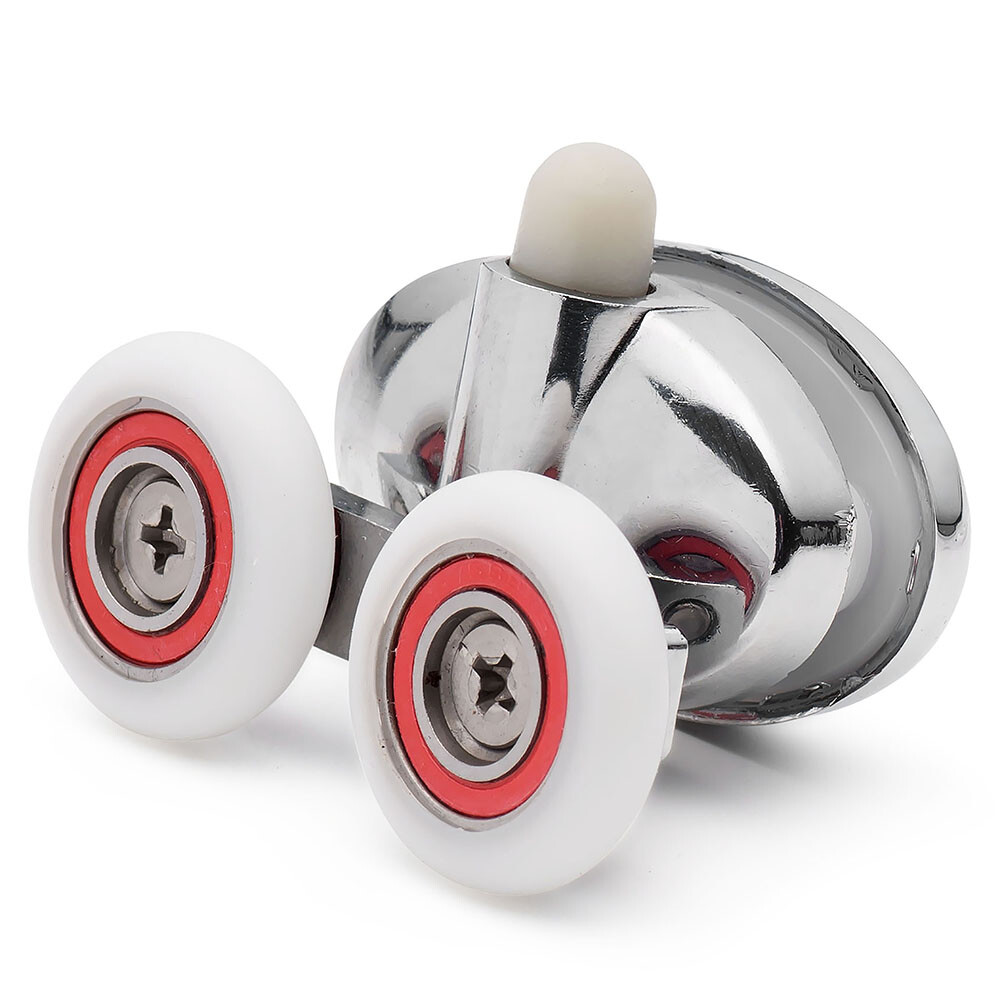 Pack of 4  Bottom Shower Door Roller/Runner/Wheel 25mm dia L077-1 Chrome plastic