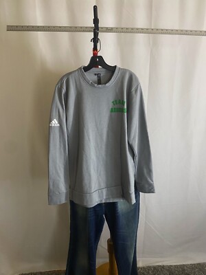 【a】 Team Adidas Gray Green Sweater Sweat Shirt Medium M | eBay