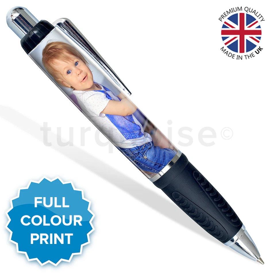 Personalised Custom Stationary Photo Pen Logo Picture | Black