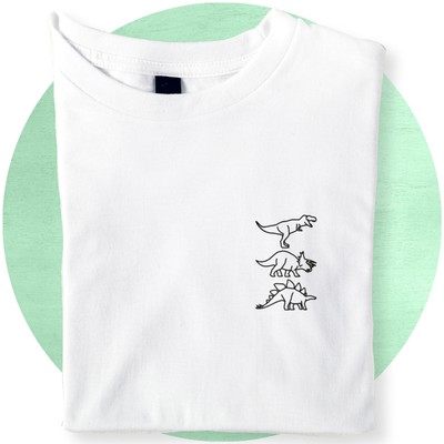 Dinosaur T-Shirt Dino Line Art Gift T-Rex Fossil Party Tee Men Women Clothing