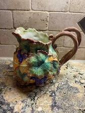 1993 Fitz and Floyd Autumn Thanksgiving Banquet Grapes 1.75 qty Pitcher NOTE