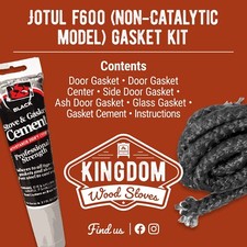 Kit guarnizioni luce fuoco stufa a legna Jotul F600 (modello stufa non catalitica)