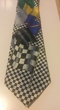 APC CAR RACE FLAG NECK TIE CHECKERED FLAG