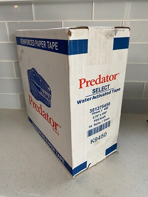 10 Rolls Predator Water Activated Reinforced Kraft Paper Tape K9450 2.75'' x 450 