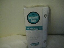 Excelll Commercial Quality Vinyl Shower Curtain Anti-bacterial white 70'x71'