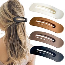 Flat Hair Clips Large Claw Clips - Flat Claw Clips for Women  Lay Down Hair ...