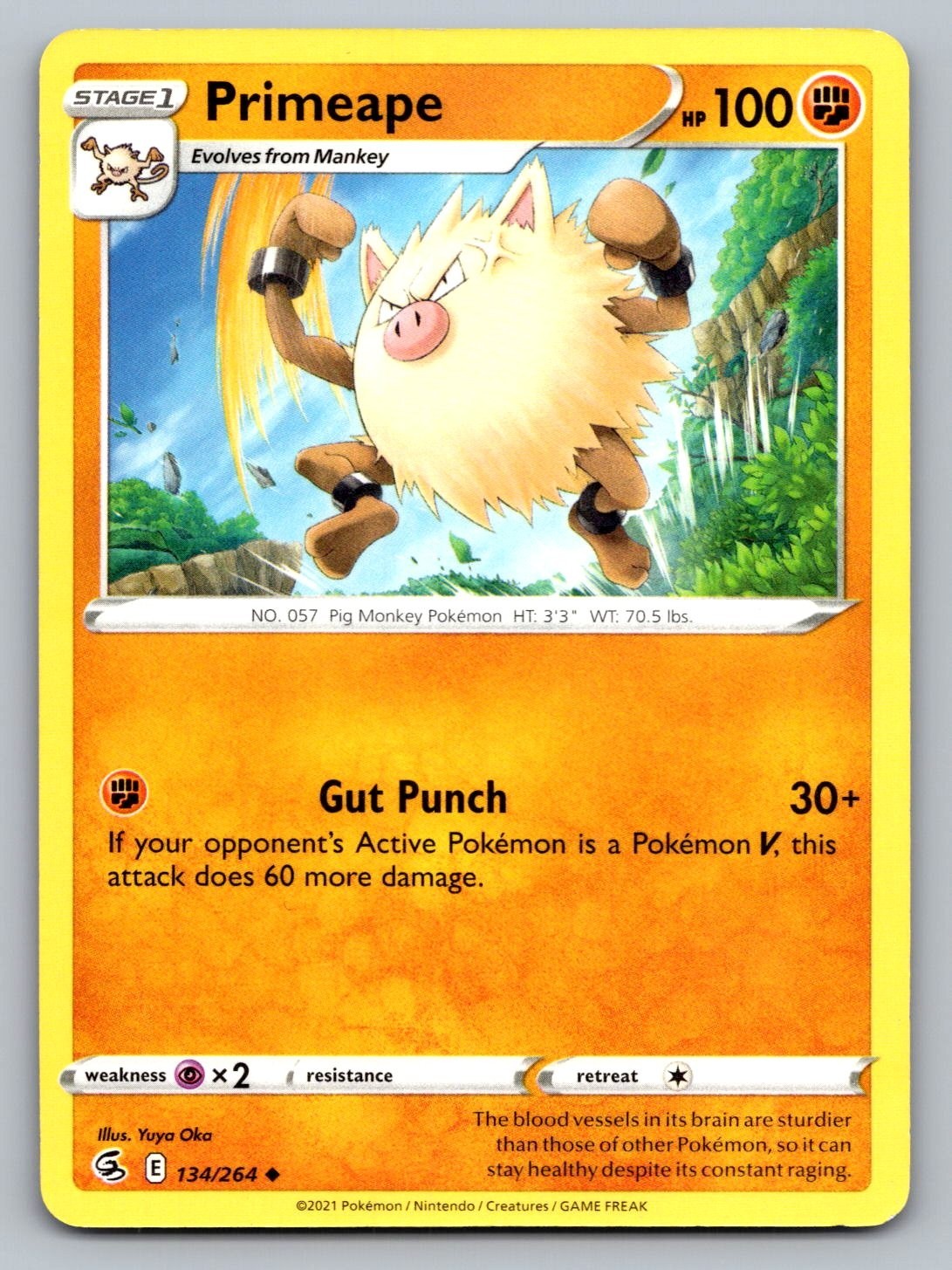 Pokemon TCG Fusion Strike Primeape #134