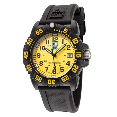 Luminox Men's Sea Lion X2.2075 Black/Yellow Dial Polyurethane Watch