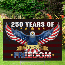 USA 250Th Anniversary Yard Sign, 250 Years of Freedom 1776-2026 Patriotic Yard D