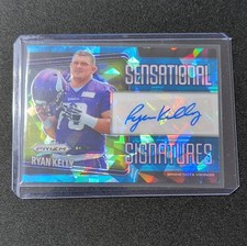 💵🔥2025 Panini Prizm Sensational Signatures Ryan Kelly Blue Ice /99 Vikings🔥💵